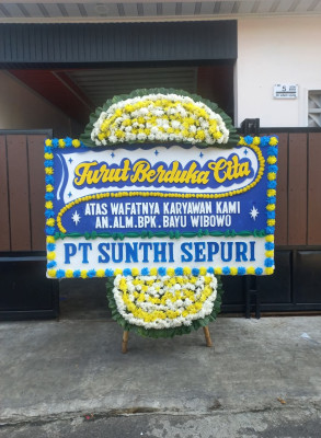 Papan Bunga Duka di Wonoasri